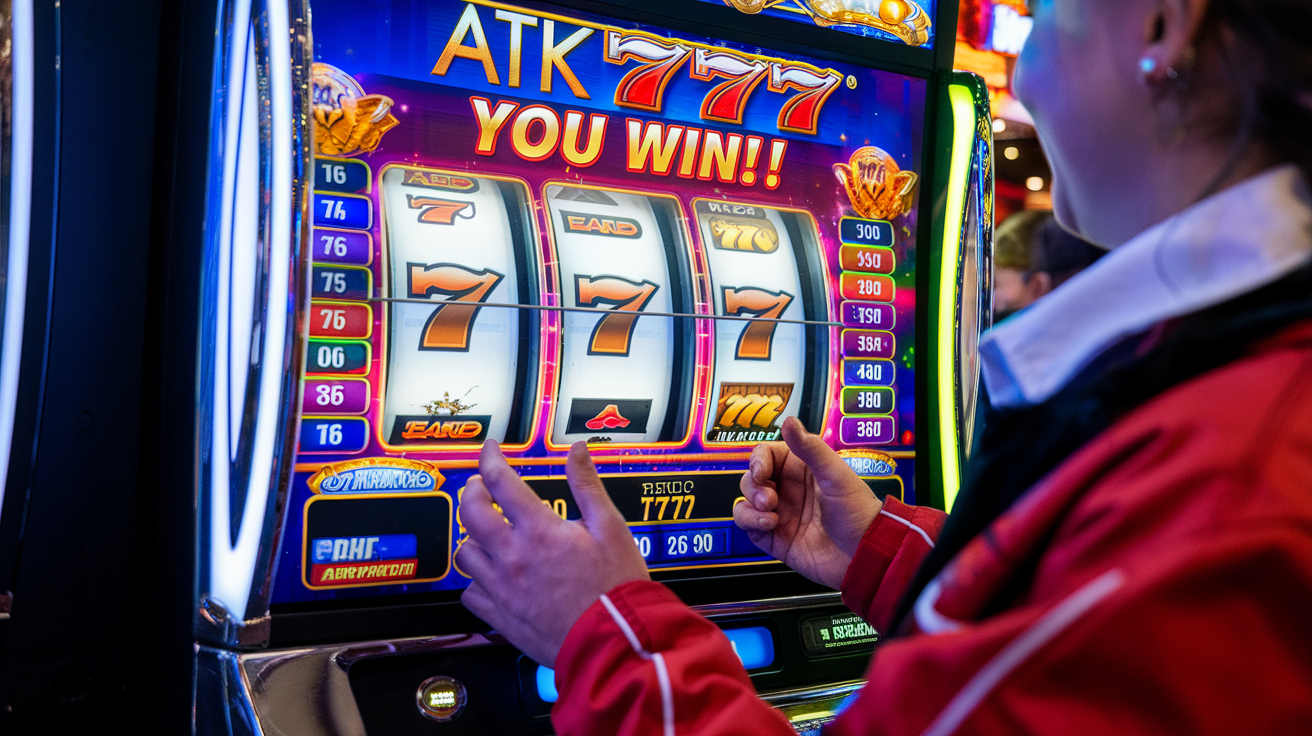 jackpot မျက်နှာပြင်ဖြင့် ATK7777 အထိုင်စက်တွင် ကြီးကြီးမားမားအနိုင်ရသည်။